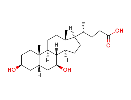 Molecular Structure of 78919-26-3 ((4R)-4-[(3S,5S,7S,8S,9S,10R,13R,14S,17R)-3,7-dihydroxy-10,13-dimethyl-2,3,4,5,6,7,8,9,11,12,14,15,16,17-tetradecahydro-1H-cyclopenta[a]phenanthren-17-yl]pentanoic acid)