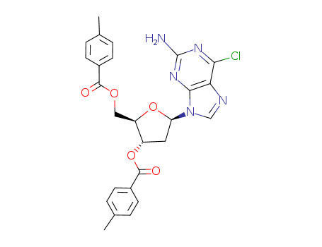 2-AMino-6-chloropurine-9-beta-D-(2'-deoxy-3',5'-di-(O-p-toluoyl))riboside