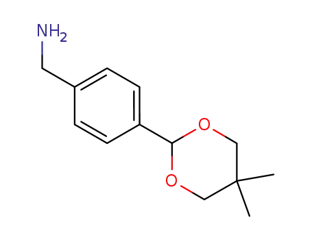Molecular Structure of 138536-82-0 (Benzenemethanamine, 4-(5,5-dimethyl-1,3-dioxan-2-yl)-)