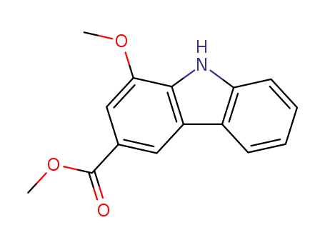 Molecular Structure of 23523-94-6 (1-Methoxy-9H-carbazole-3-carboxylic acid methyl ester)