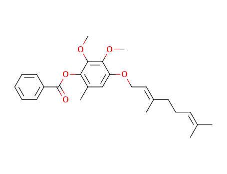 Benzoic acid 4-((E)-3,7-dimethyl-octa-2,6-dienyloxy)-2,3-dimethoxy-6-methyl-phenyl ester