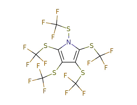 Molecular Structure of 87840-93-5 (1H-Pyrrole, 1,2,3,4,5-pentakis[(trifluoromethyl)thio]-)