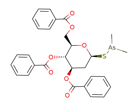3,4,6-tri-O-benzoyl-2-deoxy-1-S-dimethylarsino-1-thio-β-D-arabino-hexopyranose