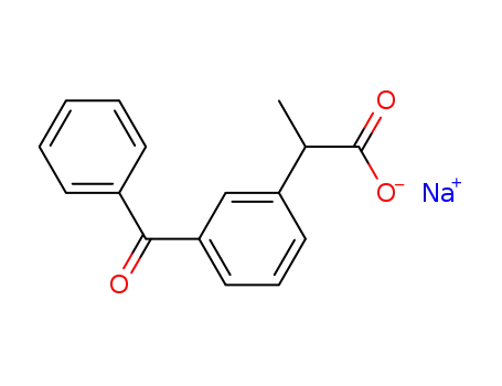 Molecular Structure of 57495-14-4 (sodium 2-(3-benzoylphenyl)propionate)