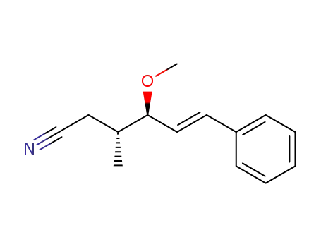 (3R,4R,5E)-(+)-4-Methoxy-3-methyl-6-phenyl-5-hexennitril