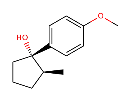 1-(p-methoxyphenyl)-t-2-methylcyclopentan-r-1-ol