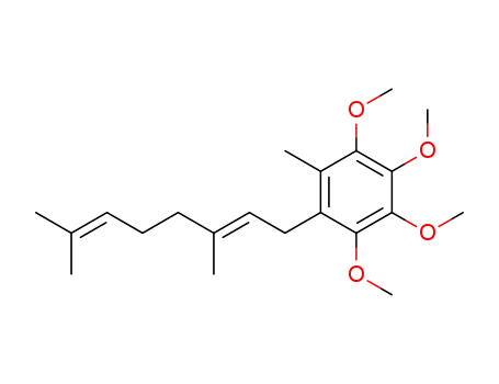 Benzene,
1-(3,7-dimethyl-2,6-octadienyl)-2,3,4,5-tetramethoxy-6-methyl-, (E)-