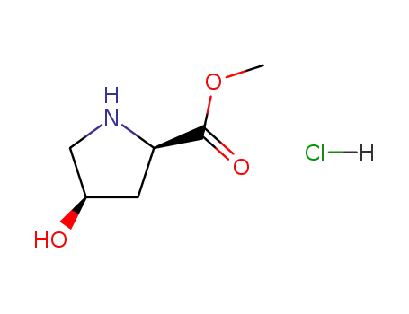 Molecular Structure of 114676-59-4 (D-Proline, 4-hydroxy-, methyl ester, hydrochloride (1:1), (4R)-)
