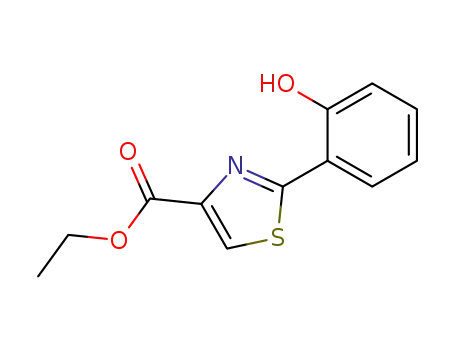 Molecular Structure of 27383-13-7 (2-(2-Hydroxyphenyl)-4-thiazolecarboxylic acid ethyl ester)