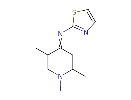 Molecular Structure of 139117-78-5 (2-Thiazolamine, N-(1,2,5-trimethyl-4-piperidinylidene)-)