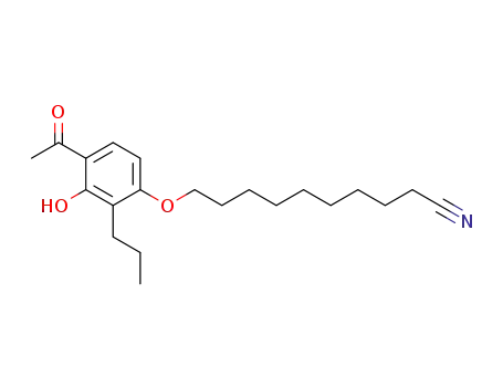 10-(4-Acetyl-3-hydroxy-2-propylphenoxy)decane nitrile