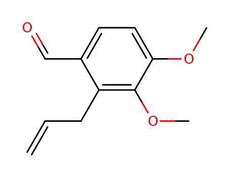Molecular Structure of 92345-90-9 (Benzaldehyde, 3,4-dimethoxy-2-(2-propenyl)-)
