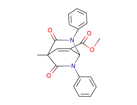 4-Methyl-3,5-dioxo-2,6-diphenyl-2,6-diazabicyclo<2.2.2>oct-7-en-7-carbonsaeure-methylester