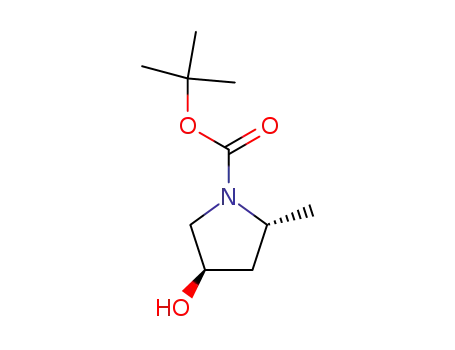 Molecular Structure of 114676-93-6 ((2R,4R)-N-Boc-4-hydroxy-2-methylpyrrolidine)