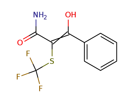 Molecular Structure of 116073-28-0 (2-Propenamide, 3-hydroxy-3-phenyl-2-[(trifluoromethyl)thio]-)