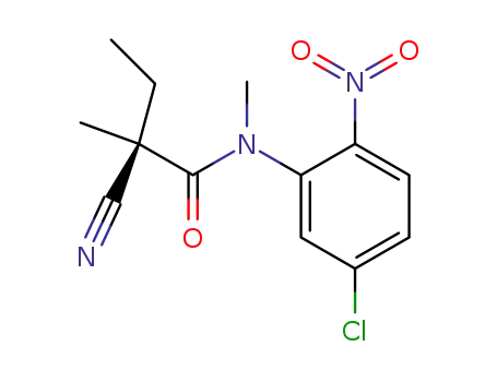 (R)-(-)-N-<5-Chlor-2-nitro-phenyl>-N-methyl-ethyl-methyl-cyanessigsaeureamid
