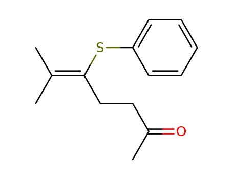 Molecular Structure of 96856-58-5 (5-Hepten-2-one, 6-methyl-5-(phenylthio)-)