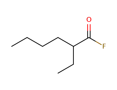 Molecular Structure of 156150-09-3 (Hexanoyl fluoride, 2-ethyl-)