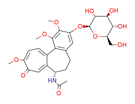 Acetamide, N-(3-(beta-D-glucopyranosyloxy)-5,6,7,9-tetrahydro-1,2,10-trimethoxy-9-oxobenzo(a)heptalen-7-yl)-, (S)-
