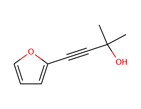 Molecular Structure of 178173-83-6 (3-Butyn-2-ol, 4-(2-furanyl)-2-methyl- (9CI))