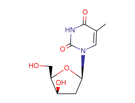 2,4(1H,3H)-Pyrimidinedione,1-(2-deoxy-b-D-threo-pentofuranosyl)-5-methyl- cas  16053-52-4