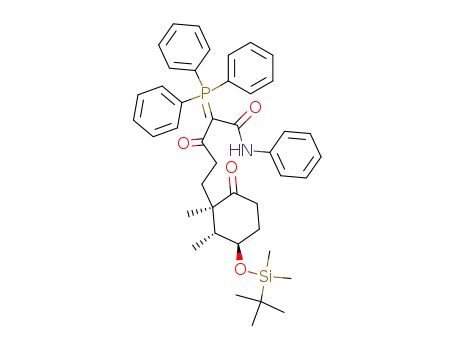 5-[(1R,2R,3R)-3-(tert-Butyl-dimethyl-silanyloxy)-1,2-dimethyl-6-oxo-cyclohexyl]-3-oxo-2-(triphenyl-λ5-phosphanylidene)-pentanoic acid phenylamide