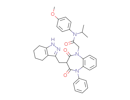 2-[2,4-Dioxo-5-phenyl-3-(4,5,6,7-tetrahydro-1H-indazol-3-ylmethyl)-2,3,4,5-tetrahydro-benzo[b][1,4]diazepin-1-yl]-N-isopropyl-N-(4-methoxy-phenyl)-acetamide