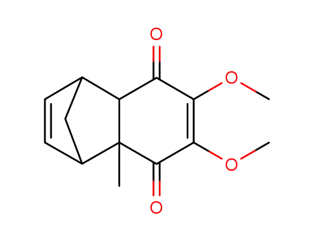 Molecular Structure of 152984-32-2 (1,4-Methanonaphthalene-5,8-dione,
1,4,4a,8a-tetrahydro-6,7-dimethoxy-4a-methyl-)