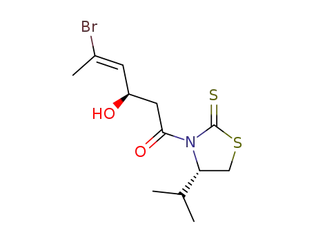 (E)-(R)-5-Bromo-3-hydroxy-1-((S)-4-isopropyl-2-thioxo-thiazolidin-3-yl)-hex-4-en-1-one