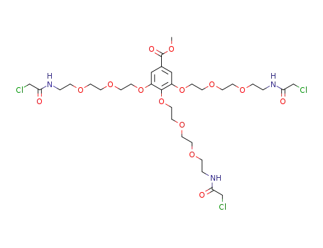 3,4,5-Tris-(2-{2-[2-(2-chloro-acetylamino)-ethoxy]-ethoxy}-ethoxy)-benzoic acid methyl ester