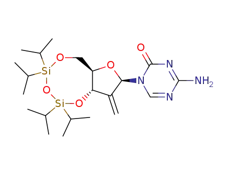 1-<3,5-O-(1,1,3,3-tetraisopropyldisiloxane-1,3-diyl)-2-deoxy-2-methylene-β-D-erythro-pentofuranosyl>-4-amino-1,3,5-triazine-2(1H)-one