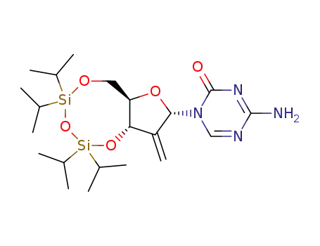 1-<3,5-O-(1,1,3,3-tetraisopropyldisiloxane-1,3-diyl)-2-deoxy-2-methylene-α-D-erythro-pentofuranosyl>-4-amino-1,3,5-triazine-2(1H)-one
