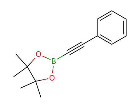 Molecular Structure of 159087-45-3 (4,4,5,5-Tetramethyl-2-(phenylethynyl)-1,3,2-dioxaborolane)