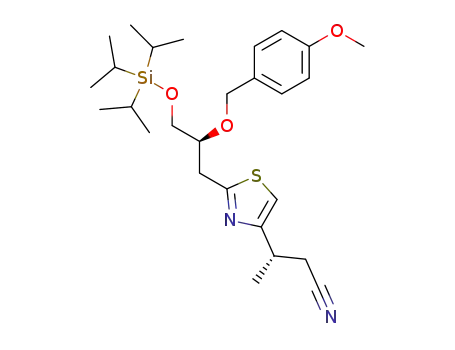 (S)-3-{2-[(S)-2-(4-Methoxy-benzyloxy)-3-triisopropylsilanyloxy-propyl]-thiazol-4-yl}-butyronitrile