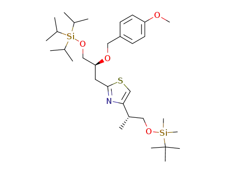 4-[(R)-2-(tert-Butyl-dimethyl-silanyloxy)-1-methyl-ethyl]-2-[(S)-2-(4-methoxy-benzyloxy)-3-triisopropylsilanyloxy-propyl]-thiazole