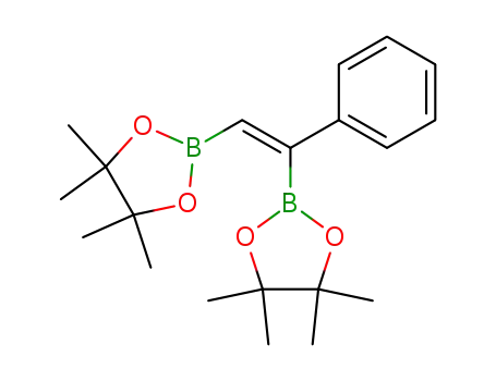 Molecular Structure of 173603-23-1 (CIS-1,2-BIS(4,4,5,5-TETRAMETHYL-1,3,2-DIOXABOROLAN-2-YL)STILBENE)