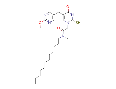 N-dodecyl-2-[2-mercapto-5-(2-methoxy-pyrimidin-5-ylmethyl)-4-oxo-4H-pyrimidin-1-yl]-N-methyl-acetamide