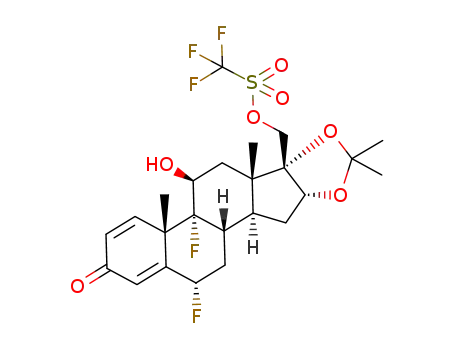 6α,9α-difluoro-11β-hydroxy-17β-hydroxymethyl-16α,17α-isopropylidenedioxy-3-oxoandrosta-1,4-dien-17-yl trifluoromethanesulfonate