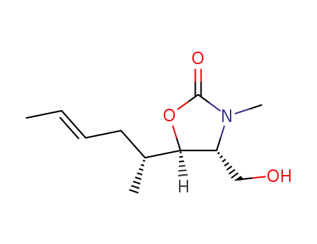 (4R,5R)-4-hydroxymethyl-3-methyl-5-[(E,1R)-1-methyl-3-pentenyl]-oxazolidin-2-one