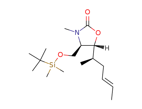 (4R,5R)-4-(tert-Butyl-dimethyl-silanyloxymethyl)-3-methyl-5-((E)-(R)-1-methyl-pent-3-enyl)-oxazolidin-2-one