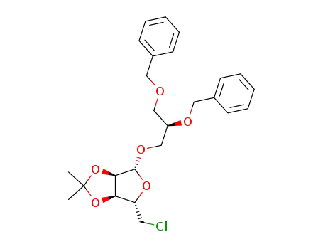 (R)-2,3-dibenzyloxypropyl 5-chloro-5-deoxy-2,3-O-isopropylidene-β-D-riboside