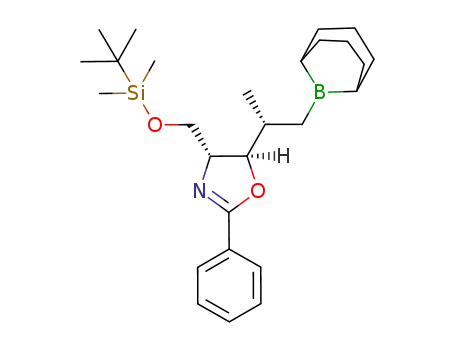 (4R,5R)-5-[(R)-2-(9-Bora-bicyclo[3.3.1]non-9-yl)-1-methyl-ethyl]-4-(tert-butyl-dimethyl-silanyloxymethyl)-2-phenyl-4,5-dihydro-oxazole