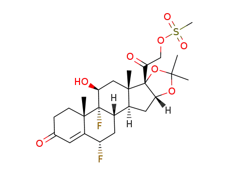 6α,9α-difluoro-11β-hydroxy-16α,17α-isopropylidenedioxy-21-methylsulfonyloxypregn-4-ene-3,20-dione