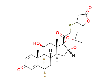 6α,9α-difluoro-11β-hydroxy-16α,17α-isopropylidenedioxy-21-(2-oxo-tetrahydrofuran-4-yl-sulfanyl)-pregna-1,4-diene-3,20-dione