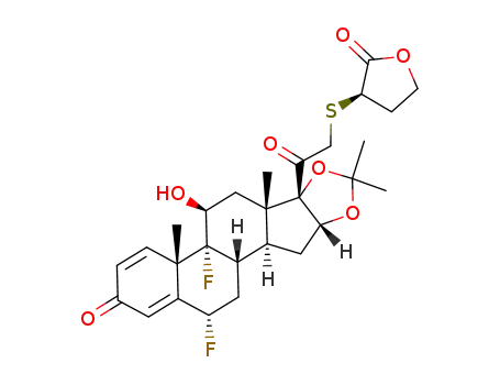 6α,9α-difluoro-11β-hydroxy-16α,17α-isopropylidenedioxy-21-[(3R)-2-oxotetrahydrofuran-3-ylsulfanyl]pregna-1,4-diene-3,20-dione