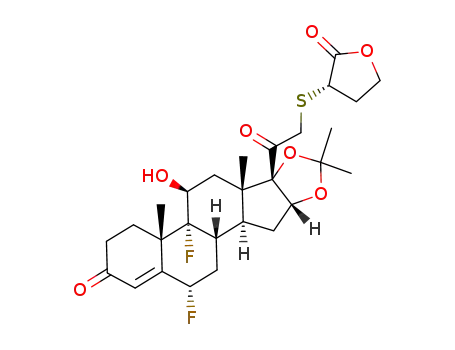 6α,9α-difluoro-11β-hydroxy-16α,17α-isopropylidenedioxy-21-[(3S)-2-oxotetrahydrofuran-3-ylsulfanyl]pregn-4-ene-3,20-dione