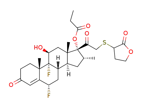6α,9α-difluoro-11β-hydroxy-16α-methyl-21-(2-oxotetrahydrofuran-3-ylsulfanyl)-17α-propionyloxypregn-4-ene-3,20-dione