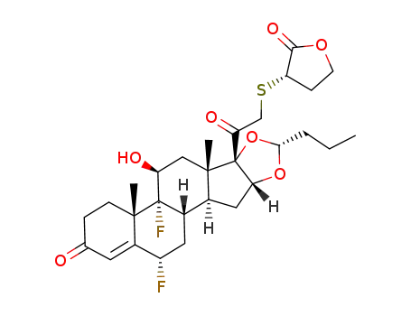 16α,17α-[(R)-butylidenedioxy]-6α,9α-difluoro-11β-hydroxy-21-[(3R)-2-oxotetrahydrofuran-3-ylsulfanyl]pregn-4-ene-3,20-dione