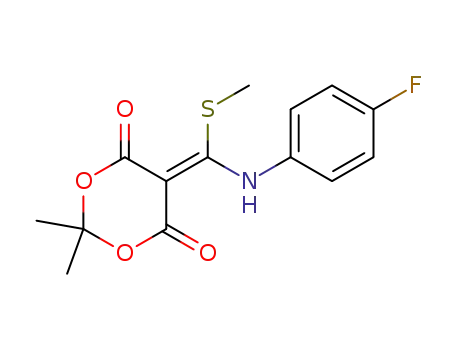 5-[(4-fluorophenylamino)(methylthio)methylene]-2,2-dimethyl-4,6-dioxo-1,3-dioxane
