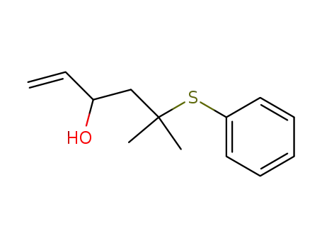 Molecular Structure of 477482-27-2 (1-Hexen-3-ol, 5-methyl-5-(phenylthio)-)